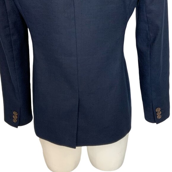 J. Crew Navy linen Jacket. - Picture 11 of 12